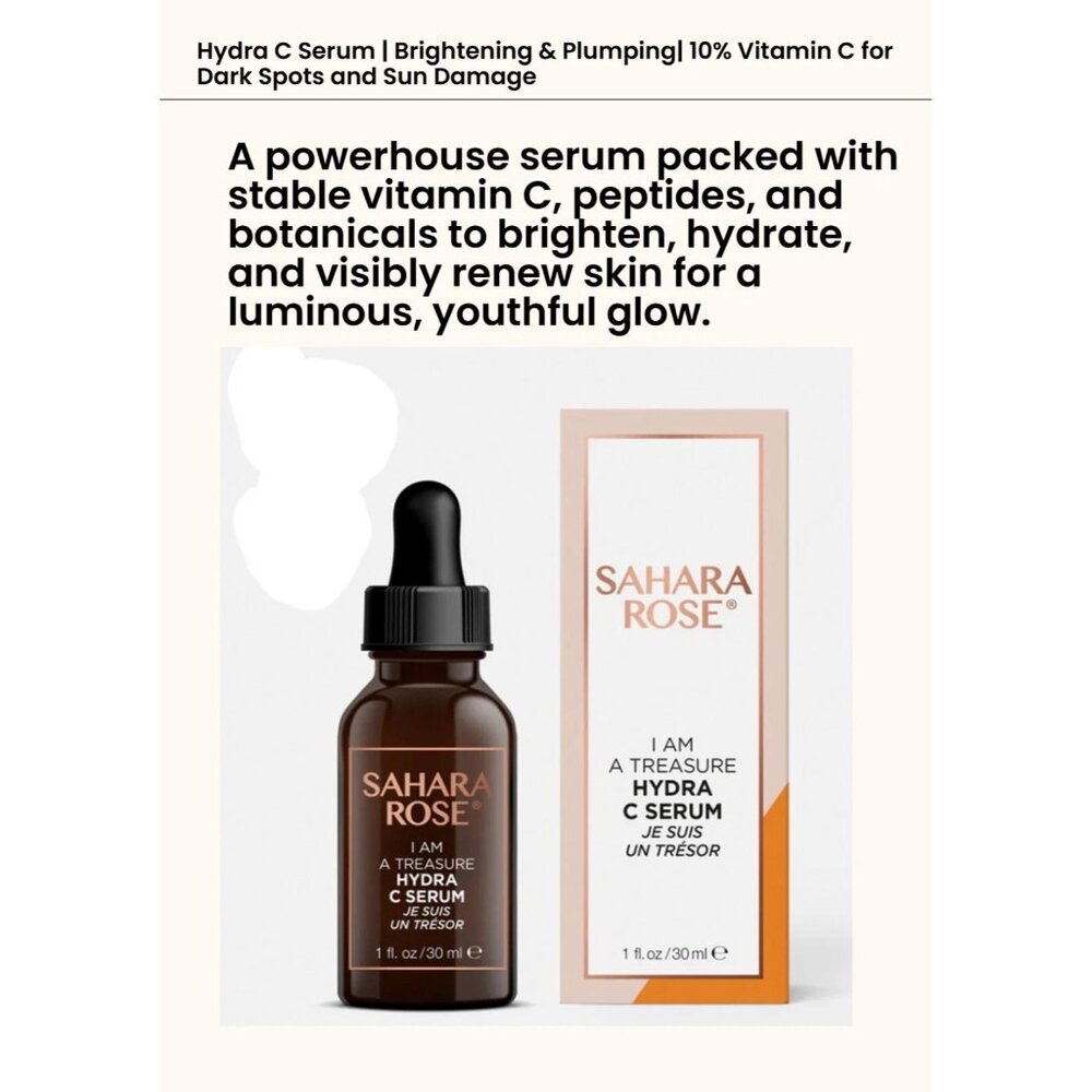 Sahara Rose Hydra C Serum 1 fl oz / 30ml NEW IN BOX
